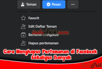 Cara Menghapus Pertemanan di Facebook sekaligus banyak