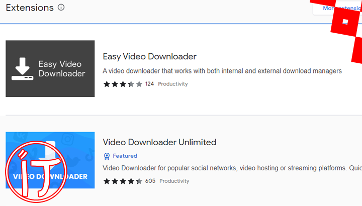 Ekstensi video downloader