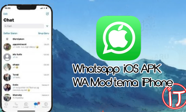 Link Download WhatsApp Mod iOS tema iphone