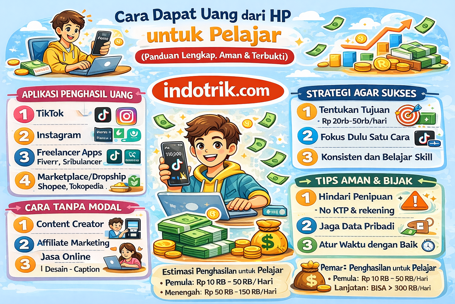 Cara Dapat Uang dari HP untuk Pelajar
