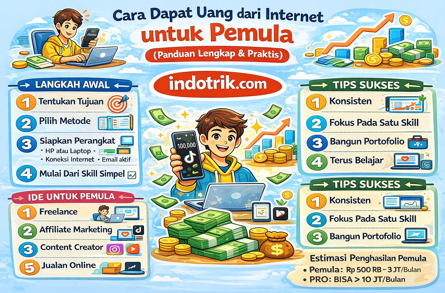 Dapat Uang dari Internet untuk Pemula